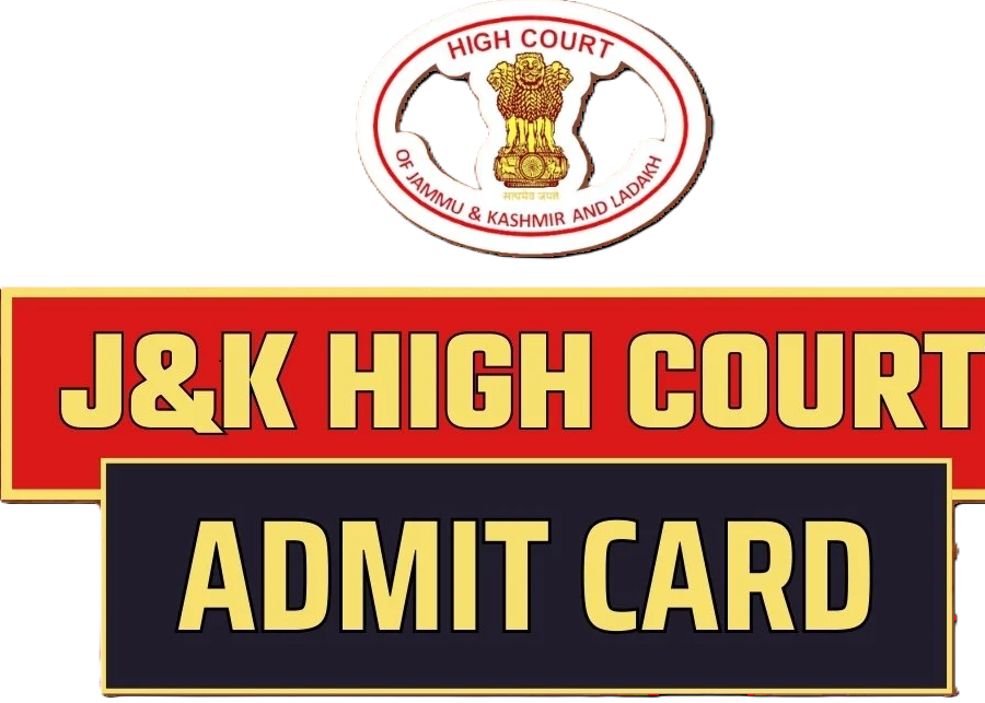 JK High Court Junior Assistant Admit Card