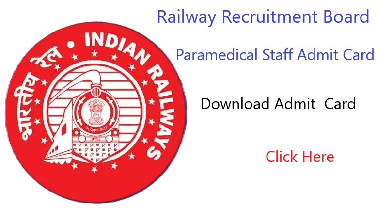 RRB Paramedical Staff Admit Card