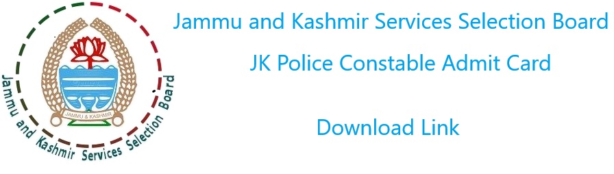 JK Police Constable Admit Card 