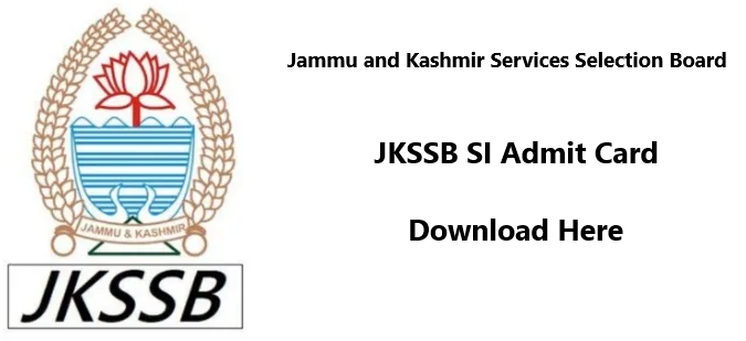 JKSSB SI Admit Card 