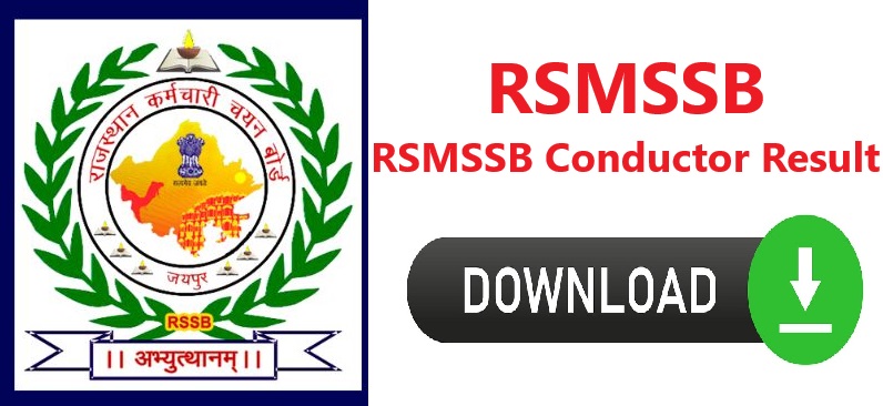 RSMSSB Conductor Result